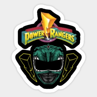 power ranger green tshirt Sticker